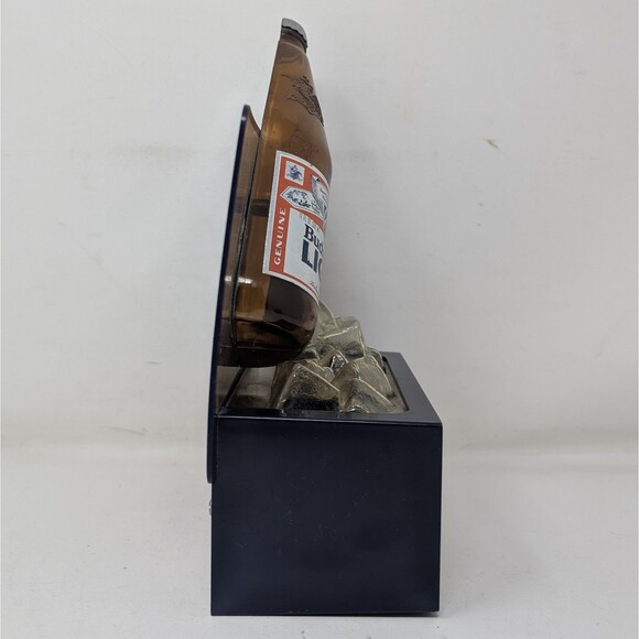 VTG Lot Of 2 Budweiser Light Bar Top Sign Bottle and Lighted Can On Ice Works - Picture 11 of 16